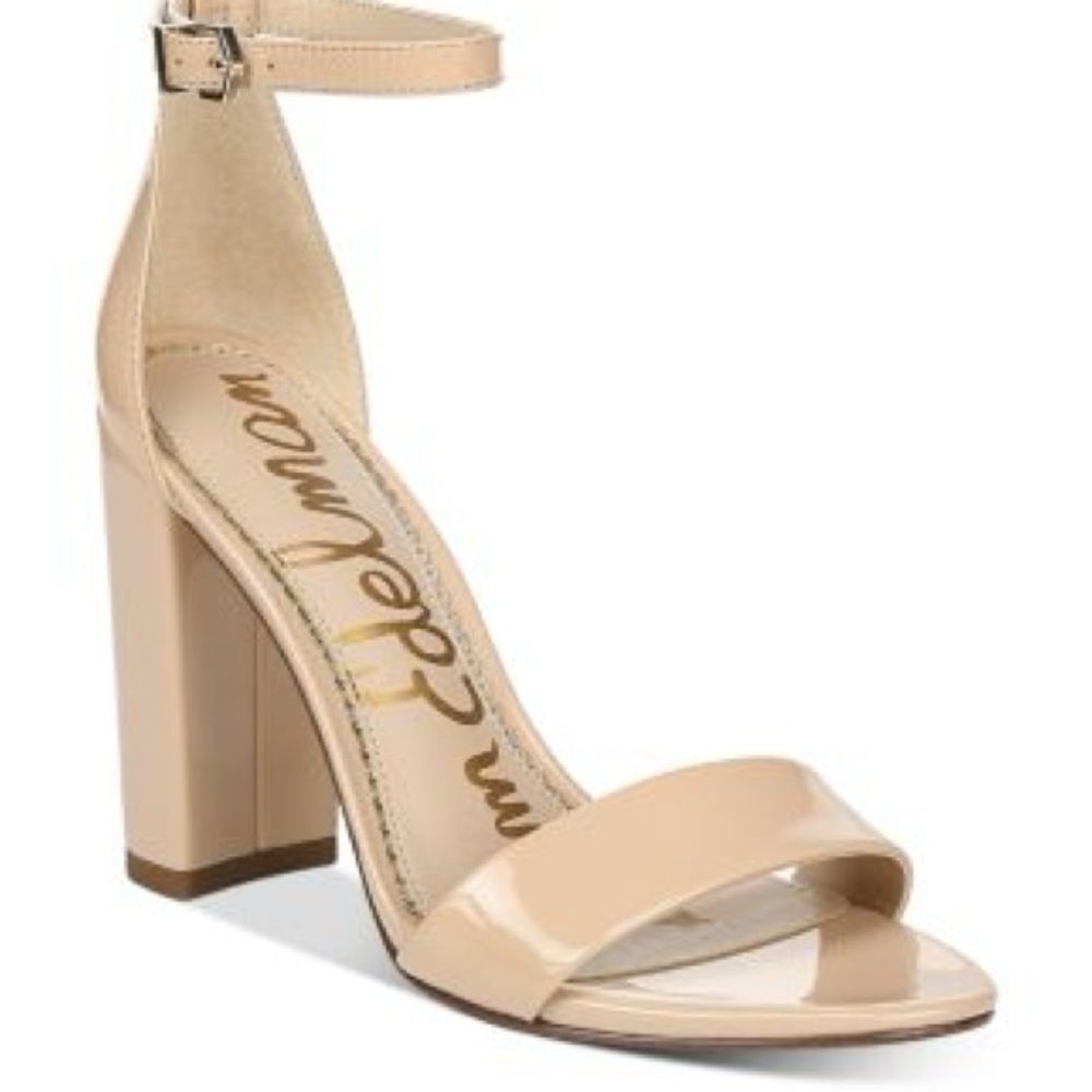 Sam Edelman Nude Patent Leather Heels